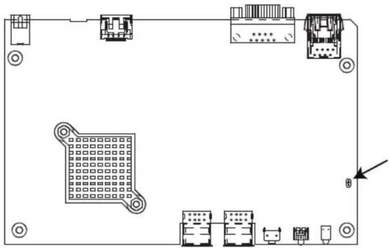 Pure technical diagram of a circuit board layout without any text, numbers, or symbols
