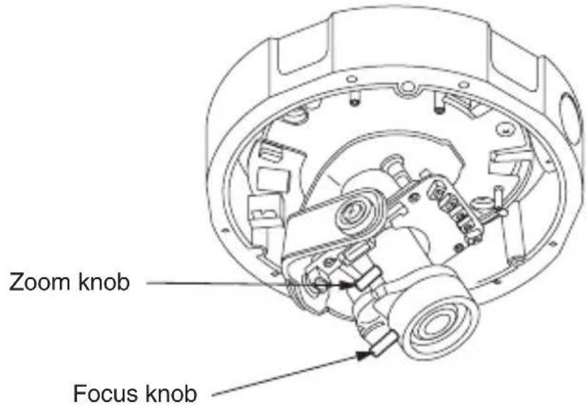 Zoom knob Focus knob