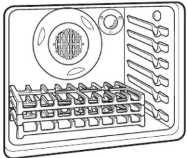 Adora JGB720DEJWW - Para realizar la limpieza automática de sus rejillas en el fondo del horno: - 1