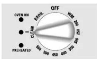 OVEN ON I CLEAN PREHEATED BRIOL OFF WM 200 250 300 350 400 450 500