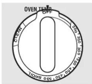 OVEN TEM OFF CLEAN 200.1 250. 300 350 400 450 500 BROTLE