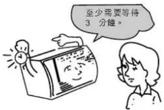 至少需要等待 3 分鐘。