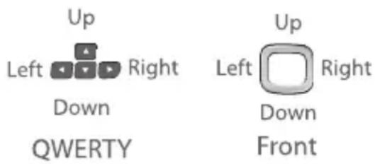 Up Left Right Down QWERTY Up Left Right Down Front