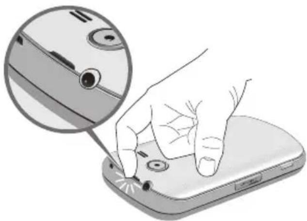 SAMSUNG Montage - Removing the battery cover - 1