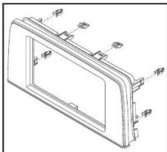 Technical line drawing of a rectangular device with mounting holes and internal compartments (no text or symbols)