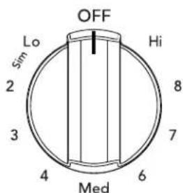 OFF Lo Sim 2 3 4 Med Hi 8 7 6