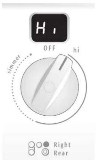 H₁ OFF hi simmer... Right Rear