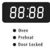88:88 ● Oven ● Preheat ● Door Locked