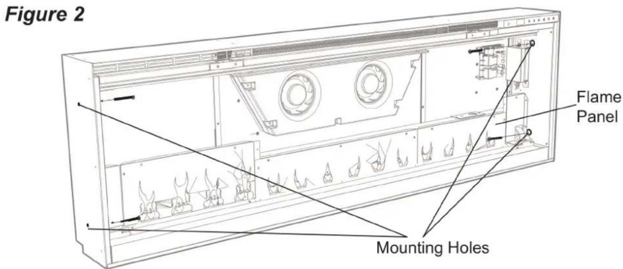 Figure 2 Flame Panel Mounting Holes