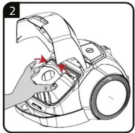 Line drawing of a hand using a tool to adjust or install a mechanical component, with no visible text or symbols.