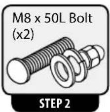 M8 x 50L Bolt (x2) STEP 2
