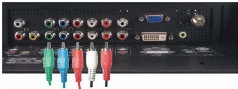 DELL W2606C - Using the Component Connectors - 1