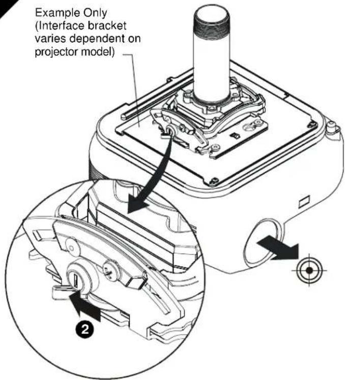 Example Only (Interface bracket varies dependent on projector model)