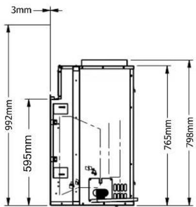 3mm 992mm 595mm 765mm 798mm