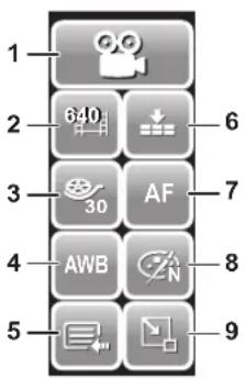 1 2 6:40 3 AF 4 AWB 5 6 7 8 9