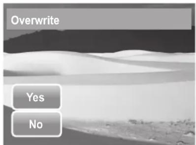Overwrite Yes No