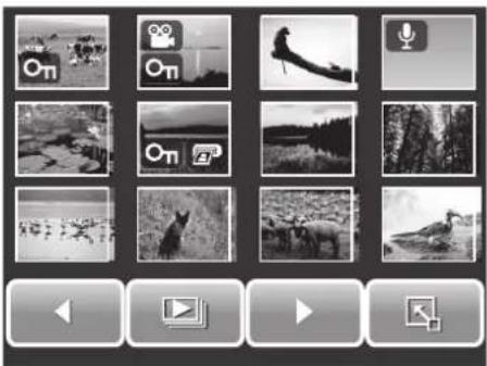 Grid of black-and-white photo editing app icons including landscape, bird, camera, and video controls (no text or symbols)