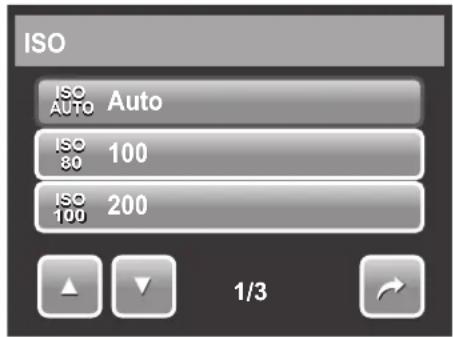 ISO ISO AUTO Auto ISO 80 100 ISO 100 200 1/3