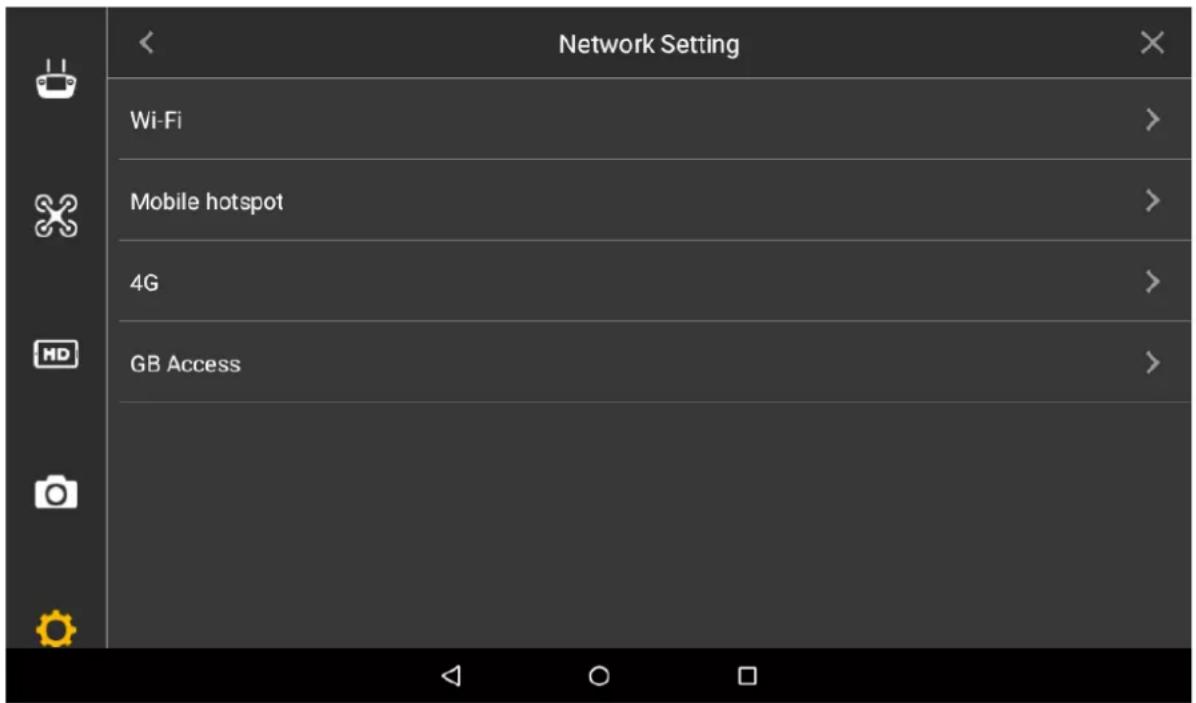 Network Setting Wi-Fi Mobile hotspot 4G GB Access