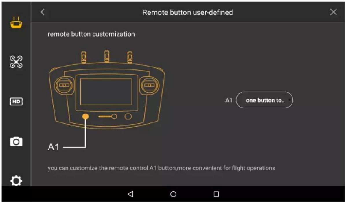 Remote button user-defined remote button customization A1 one button to.. A1 you can customize the remote control A1 button, more convenient for flight operations
