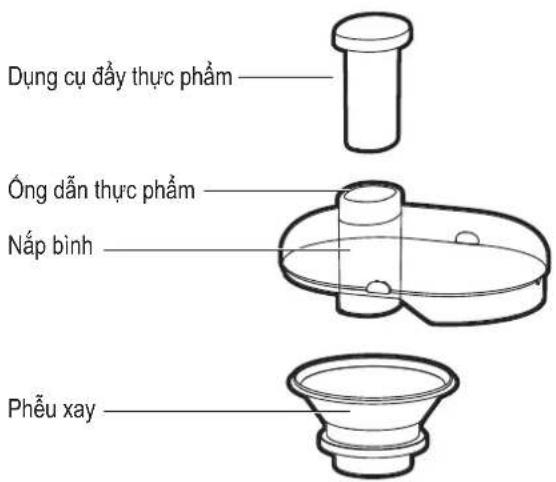 Dụng cụ đầy thực phẩm Óng dẫn thực phẩm Nắp bình Phêu xay