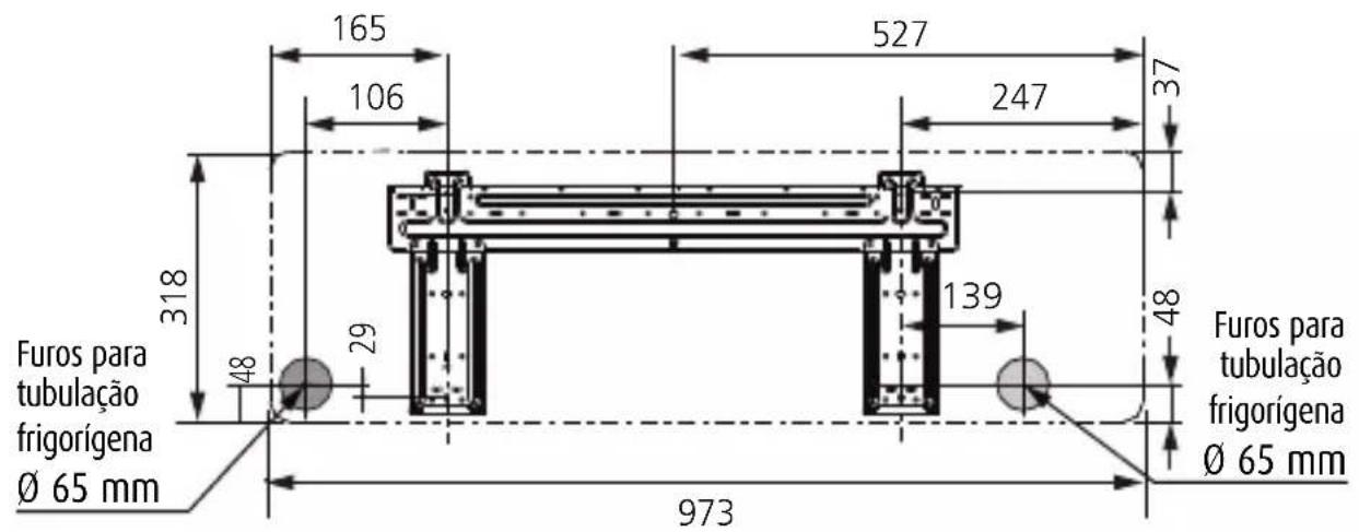 MIDEA 38AGVCC12M5 - Placa de montagem e dimensões (mm) - 2