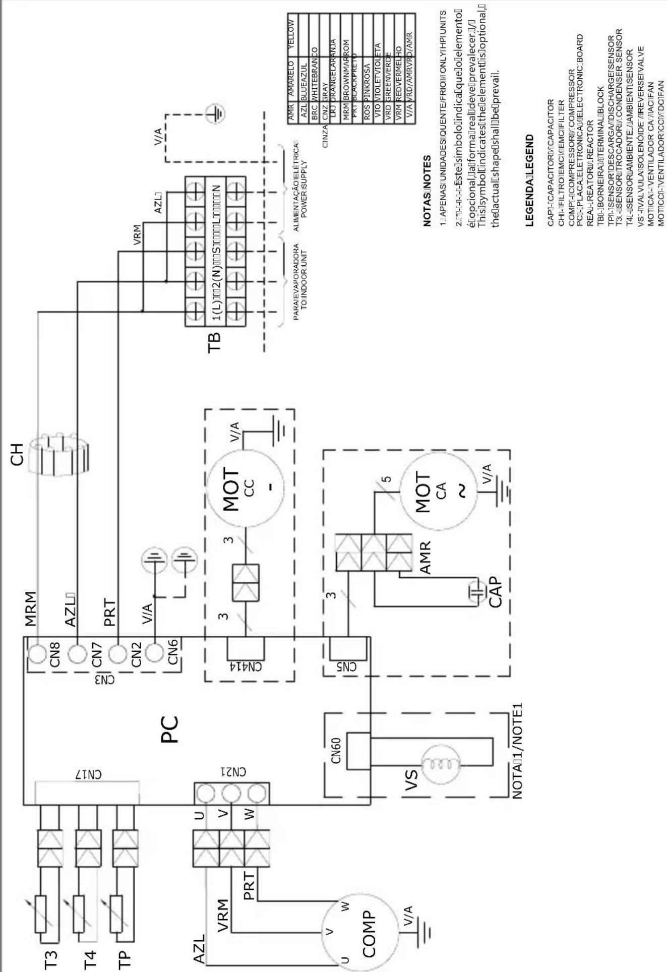 MIDEA 38AGVCC12M5 - 38AGV\_18 / 38AGV\_24 / 38AGV\_30 - Frio (FR) e Quente/Frio (CR) - 1