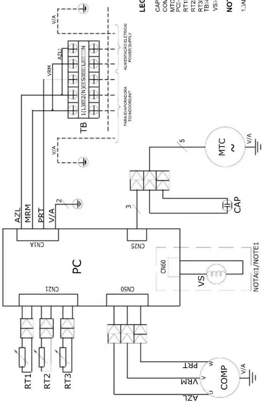 MIDEA 38AGVCC12M5 - 38AGV\_09 / 38AGV\_12 - Frio (FR) e Quente/Frio (CR) - 1