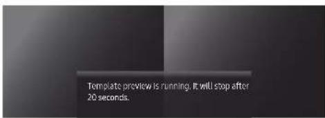 Template preview is running. It will stop after 20 seconds.