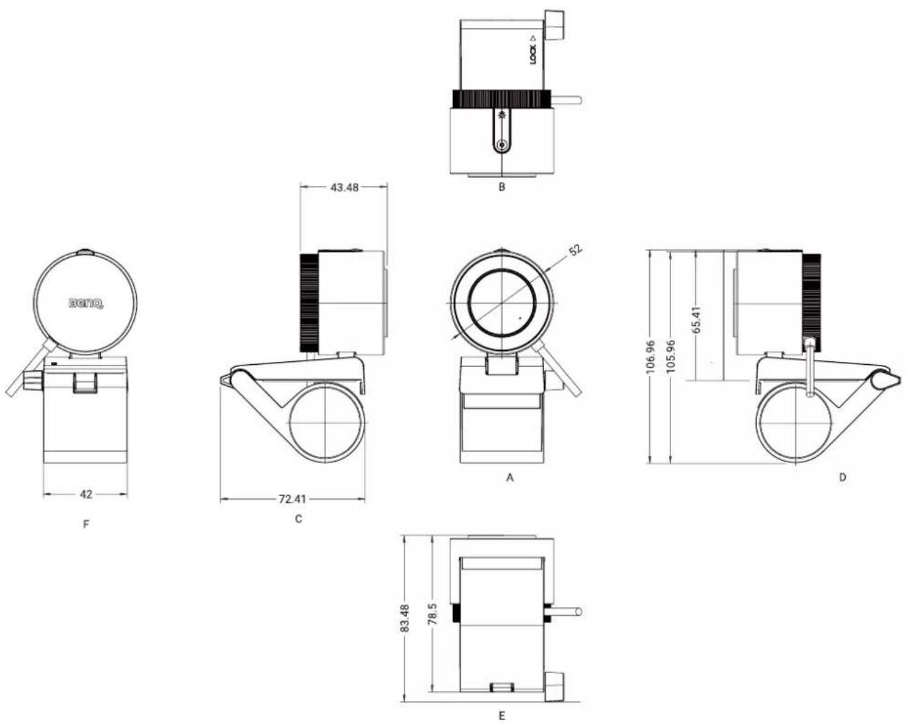 BENQ ideaCam S1 - Dimensions - 1