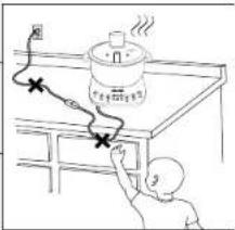 Diagram showing a person heating a steaming hot pot on a stove with a coiled tube, marked with crosses indicating heating points.