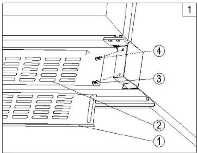 Technical diagram of a structural assembly with numbered components, likely for engineering or mechanical identification.
