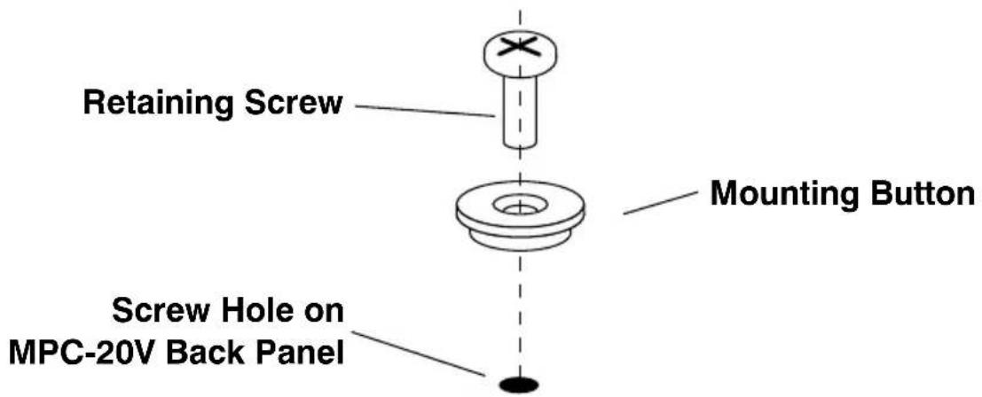 Retaining Screw Mounting Button Screw Hole on MPC-20V Back Panel