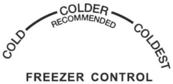 COLD COLDER RECOMMENDED COLDEST FREEZER CONTROL