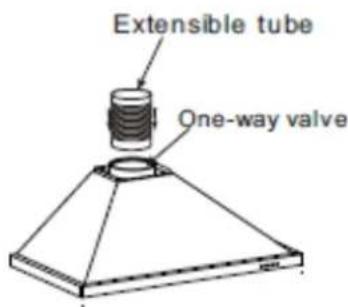 Extensible tube One-way valve