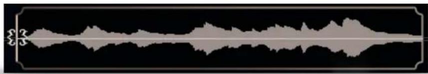 Abstract waveform pattern with no text or symbols, featuring a central horizontal line and irregular gray lines on black background (no readable text or symbols)