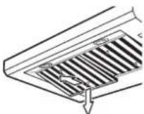 Brastemp BAR90BR - Para remover os filtros metálicos de gordura: - 1