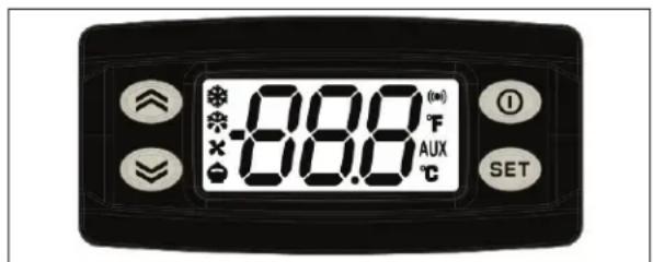 -8.00 (min) °F AUX °C SET