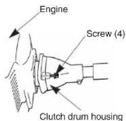 Engine Screw (4) Clutch drum housing