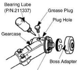 Bearing Lube (P/N.211337) Gearcase Grease Plug Plug Hole Boss Adapter