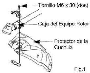 Tornillo M6 x 30 (dos) Caja del Equipo Rotor Protector de la Cuchilla Fig.1