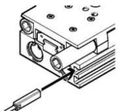 Festo DGST-12-80-E1A - Montaje del sensor de proximidad - 1