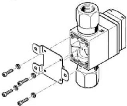 Festo SFAW-100-X-E-PNLK-PNVBA-M12 - Montaje del sensor con montaje mural - 1