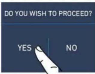 DO YOU WISH TO PROCEED? YES NO