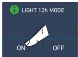 LIGHT 12h MODE ON OFF