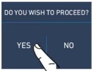 DO YOU WISH TO PROCEED? YES NO