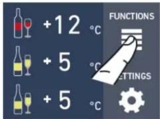 +12 °C +5 °C +5 °C FUNCTIONS SETTINGS