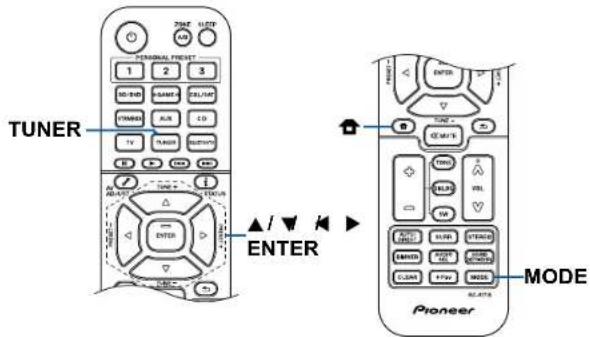 TUNER PIONEER MODE Pioneer