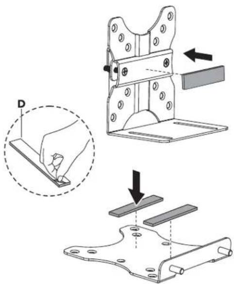 Technical diagram illustrating a mechanical assembly with labeled components and directional arrows indicating movement or force.