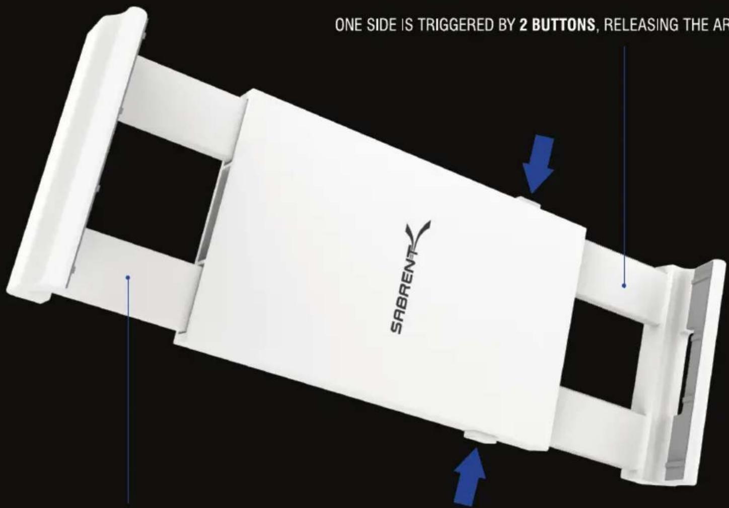 ONE SIDE IS TRIGGERED BY 2 BUTTONS, RELEASING THE AR SABRENT